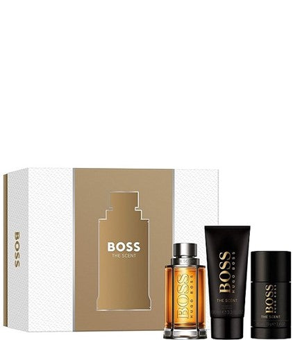 Set Boss The Scent For Men 3pc.Edt 3.3oz Spray