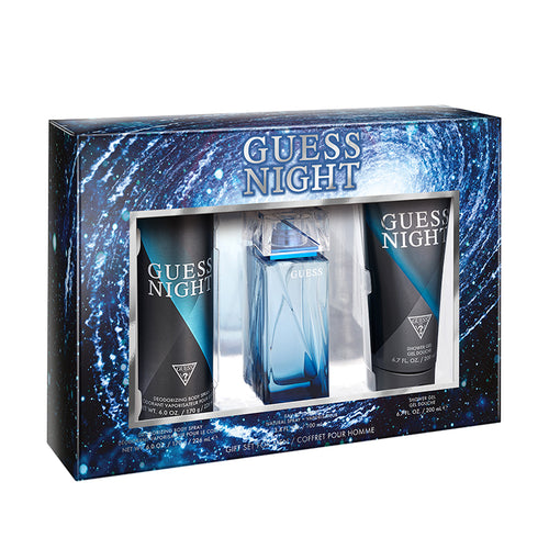Set Guess Night For Men 3pc.Edt 3.4oz Spray