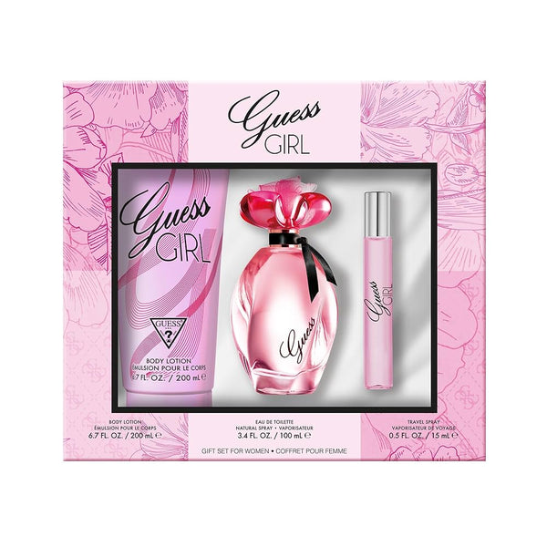 Set Guess Girl 3pc For Woman Edt 3.4oz Spray