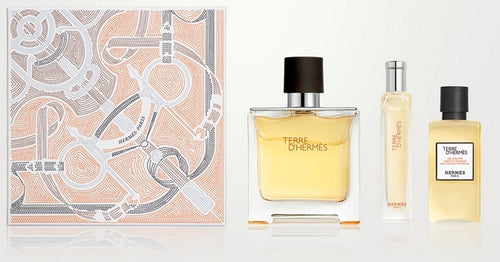 Set Terre D'Hermes For Man 3pc Parfum 2.5oz Spray