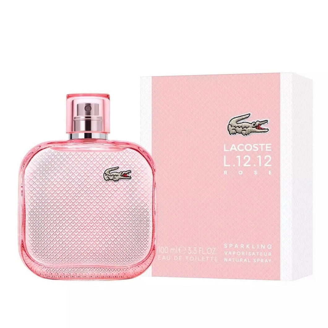 Lacoste L.12.12 Rose Sparkling For Women  Edt 3.3oz Spray