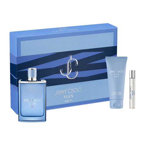 Set Jimmy Choo Man Aqua 3pc  Edt 3.3oz Spray