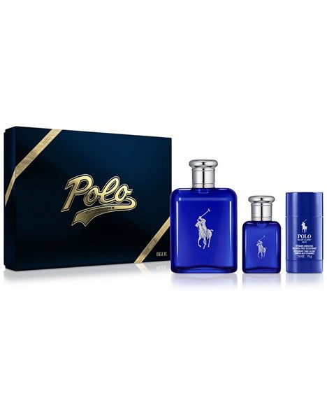 Set Polo Blue For Men 3pc. Edt 4.2oz Spray