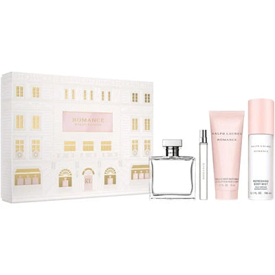 Set Romance 4pc For Woman Edp 3.4oz Spray