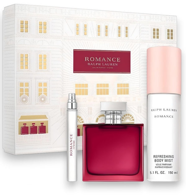 Set Romance 3pc For Women Edp Intense 3.4oz Spray
