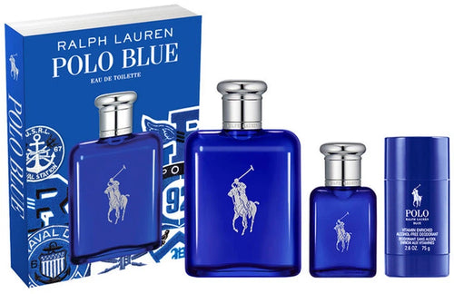 Set Polo Blue 3pc For Man Edt 4.2oz Spray
