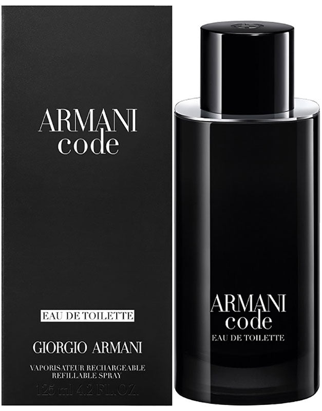 Armani Code For Men Edt 4.2oz Refillable Spray