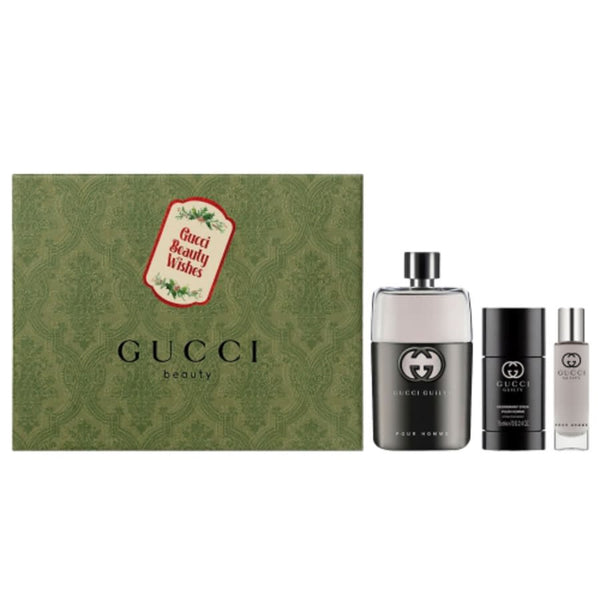 Set Gucci Guilty Pour Homme 3pc. Edt 3.0oz Spray