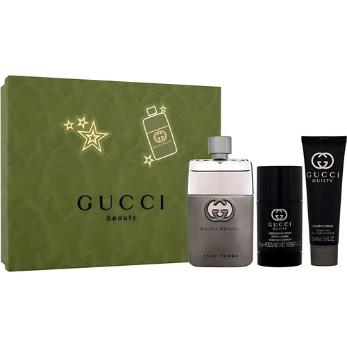 Set Gucci Guilty For Man 3PC Edt 3.0oz Spray