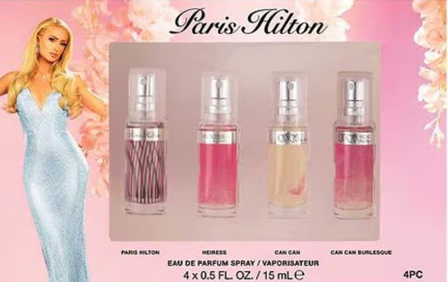 Mini Set Paris Hilton 4 x 0.5oz Edp Spray For Women