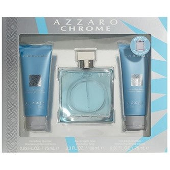 Set Azzaro Chrome Edt 3.3oz Spray For Men