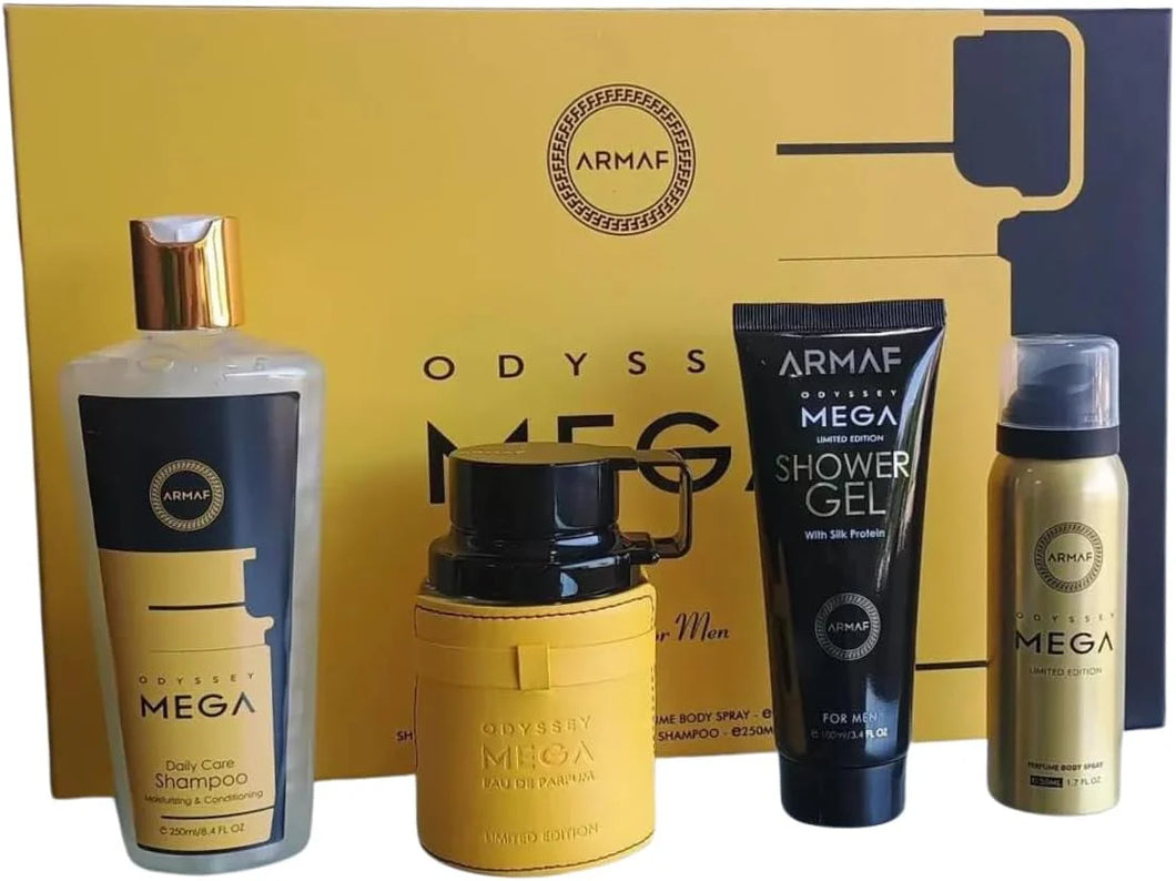 Set Odyssey Mega 4pc For Man Edp 3.4oz Spray