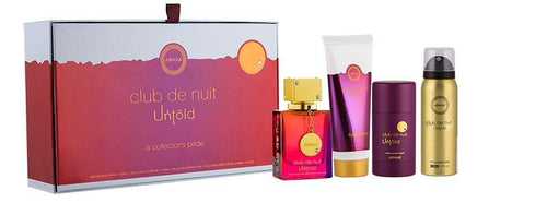 Set Armaf Club De Nuit Untold Unisex 4pc Edp 3.6oz Spray