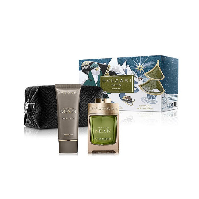 Set Bvlgari Man Wood Essence 3pc. Edp 3.4oz Spray