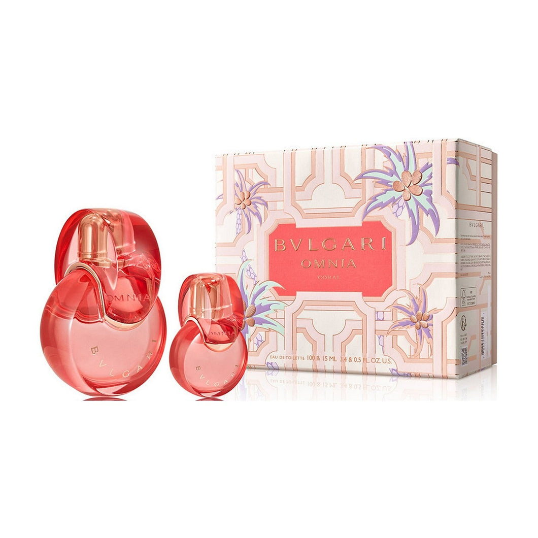 Set Omnia Coral Edt 3.4oz Spray For Women