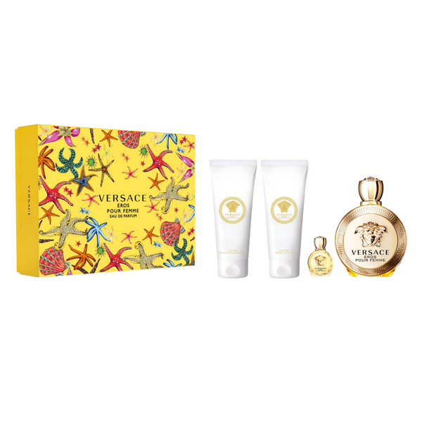 Set Versace Eros Pour Femme 4pc. Edp 3.4oz Spray