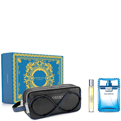 Set Versace Man Eau Fraiche 3pc. Edt 3.4oz Spray