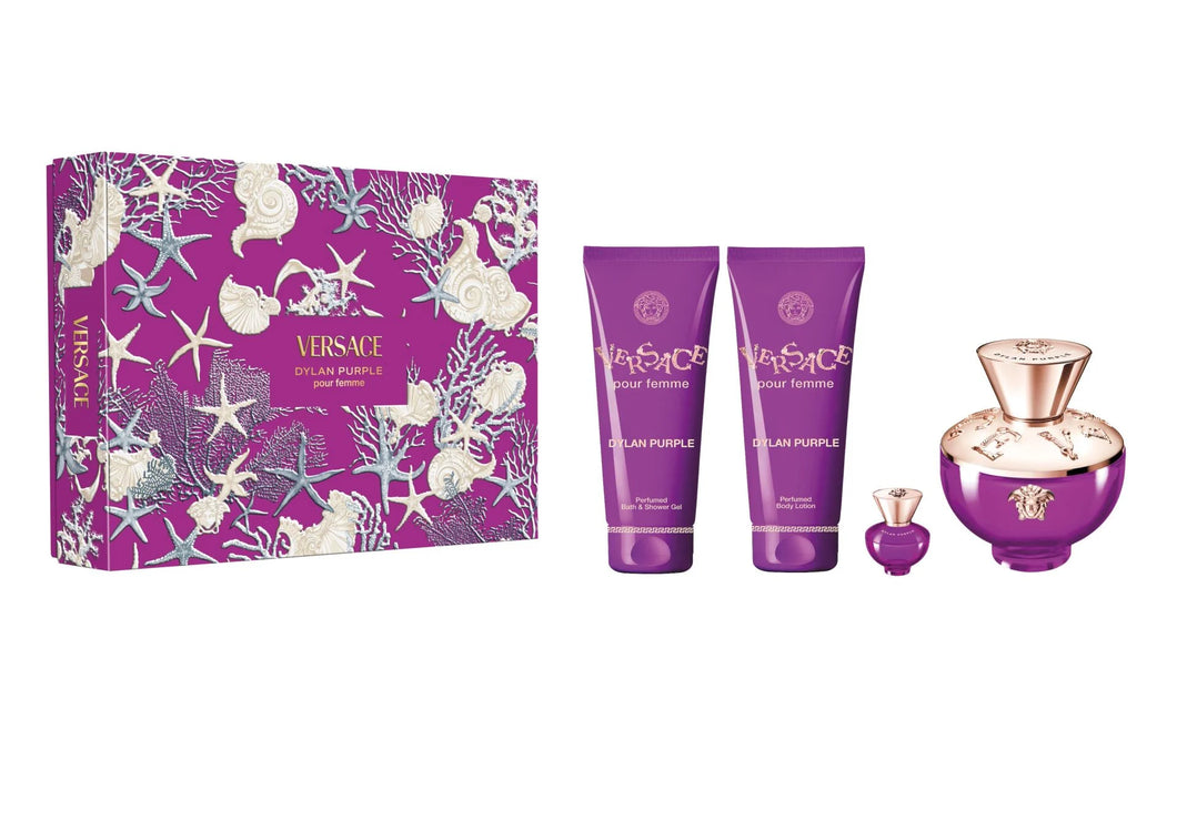 Set Dylan Purple 4pc For Woman Edp 3.4oz Spray