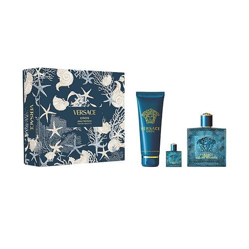 Set Eros 3pc For Man Edt 3.4oz Spray