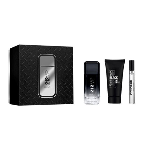 Set 212 VIP Black For Men 3pc. Edp 3.4oz Spray