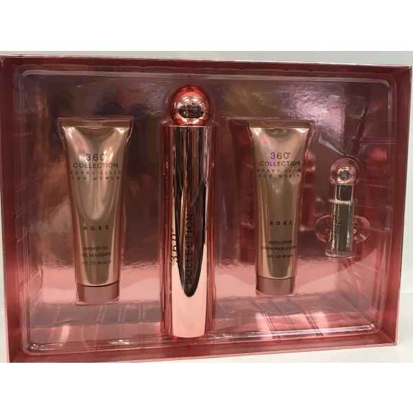 Set 360 Collection Rose 4pc. Edp 3.4oz Spray