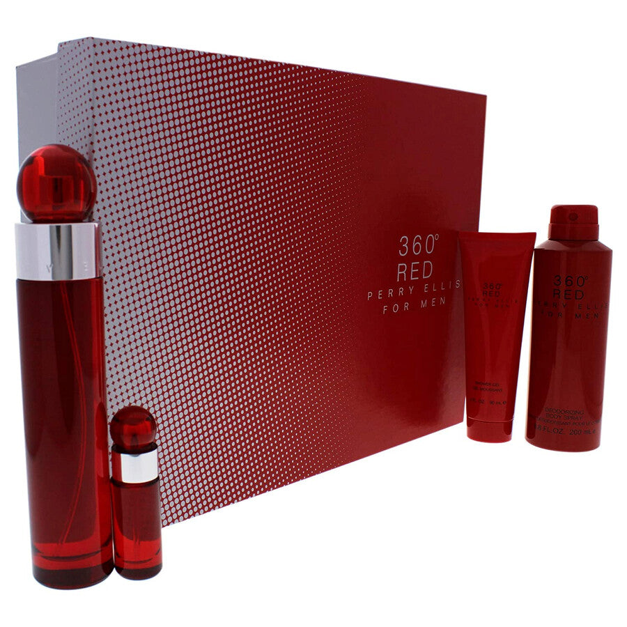 Set Perry Ellis 360 Red For Man Edt 3.4oz Spray