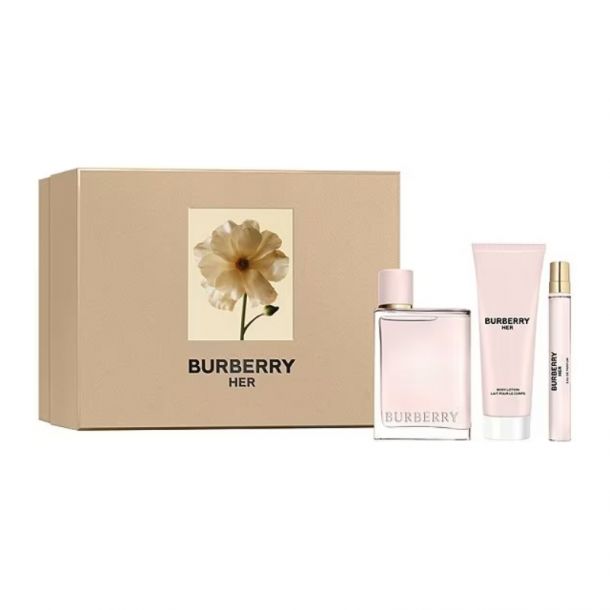 Set Burberry Her For Woman 3PC Edp 3.3oz Spray