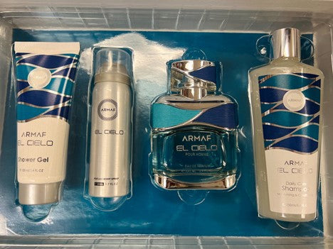 Set Armaf El Cielo For Men 4pc. Edp 3.4oz Spray