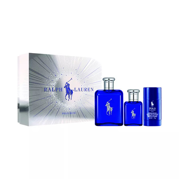 Set Polo Blue 3 PC For Man Edt 4.2oz Spray