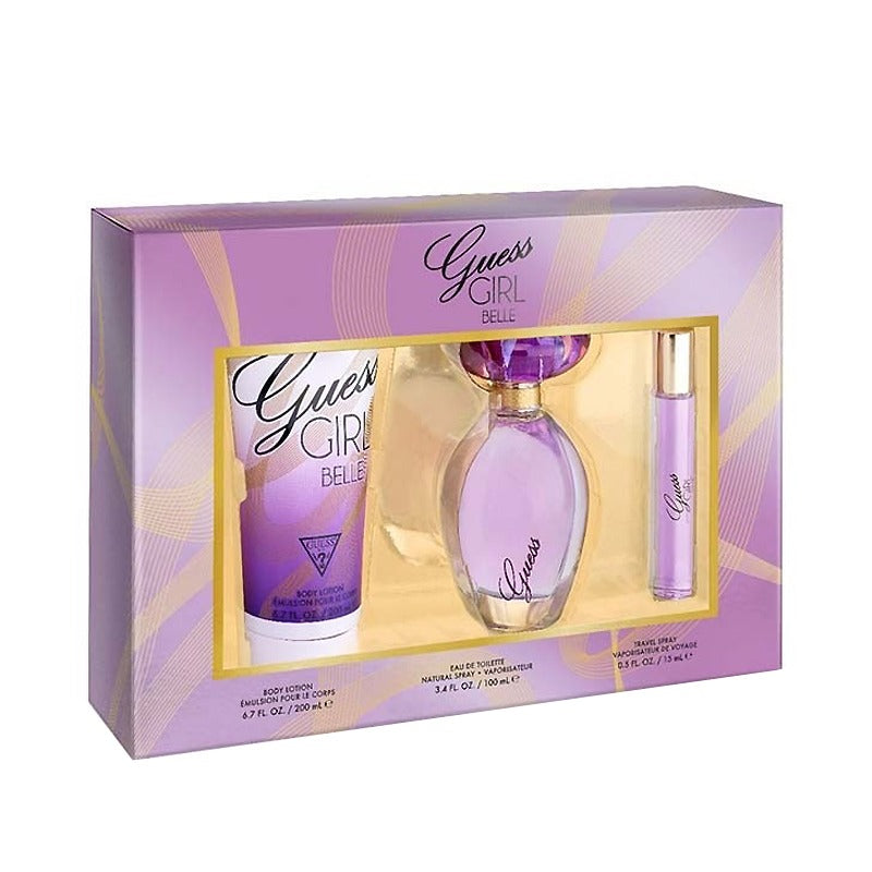 Set Guess Girl Belle 3pc. Edt 3.4oz Spray