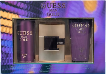 Set Guess Gold Man 3pc. Edt 2.5oz Spray