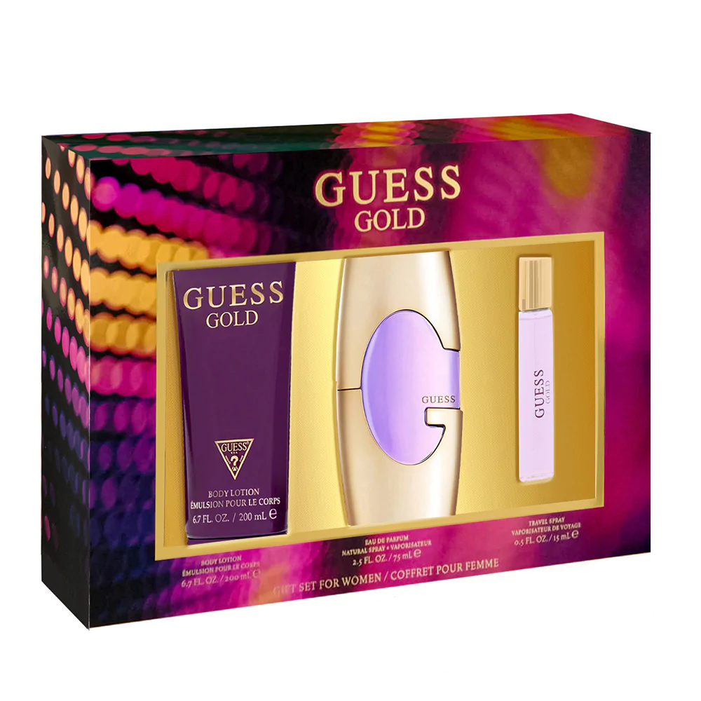 Set Guess Gold Women 3pc. Edp 2.5oz Spray