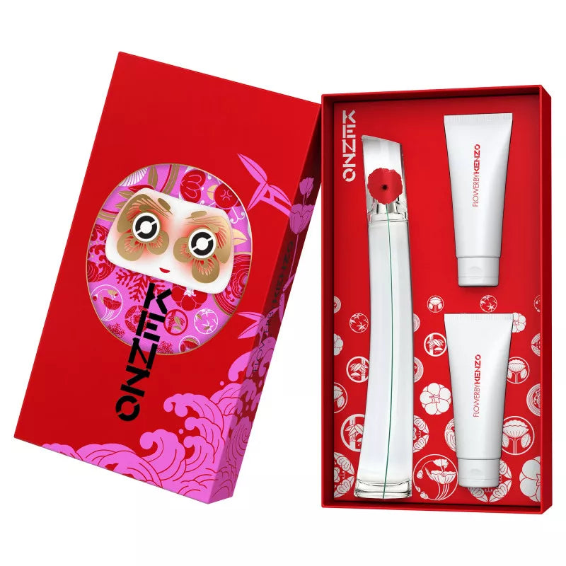Set Kenzo Flower 3pc. Edp 3.3oz Spray