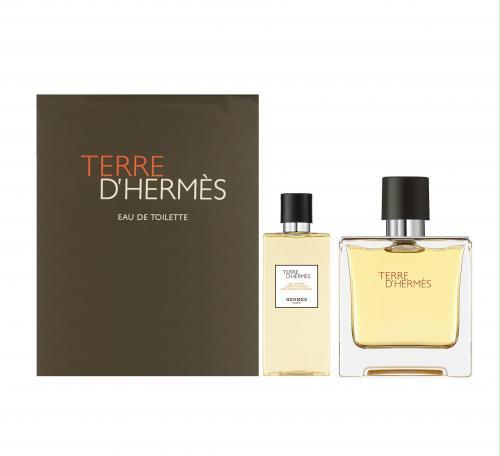 Set Terre D'Hermes 2pc Edt 3.3oz+Hair and Body Shower Gel 2.7oz