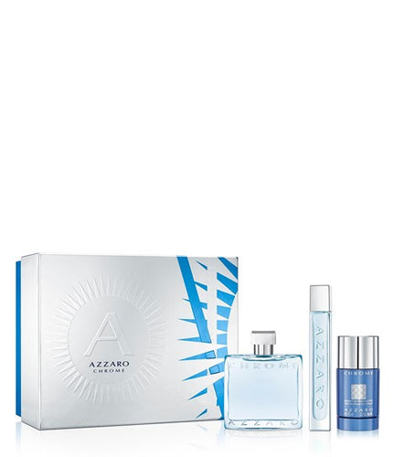 Set Azzaro Chrome 3pc. Edt 3.4oz Spray