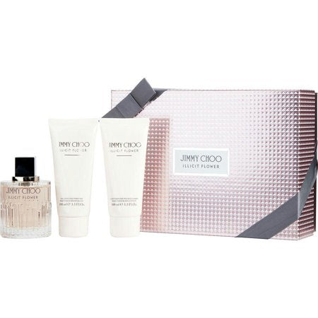 Set Jimmy Choo Illicit Flower 3pc Edt 3.3oz Spray Alberto Cortes Cosmetics Perfumes