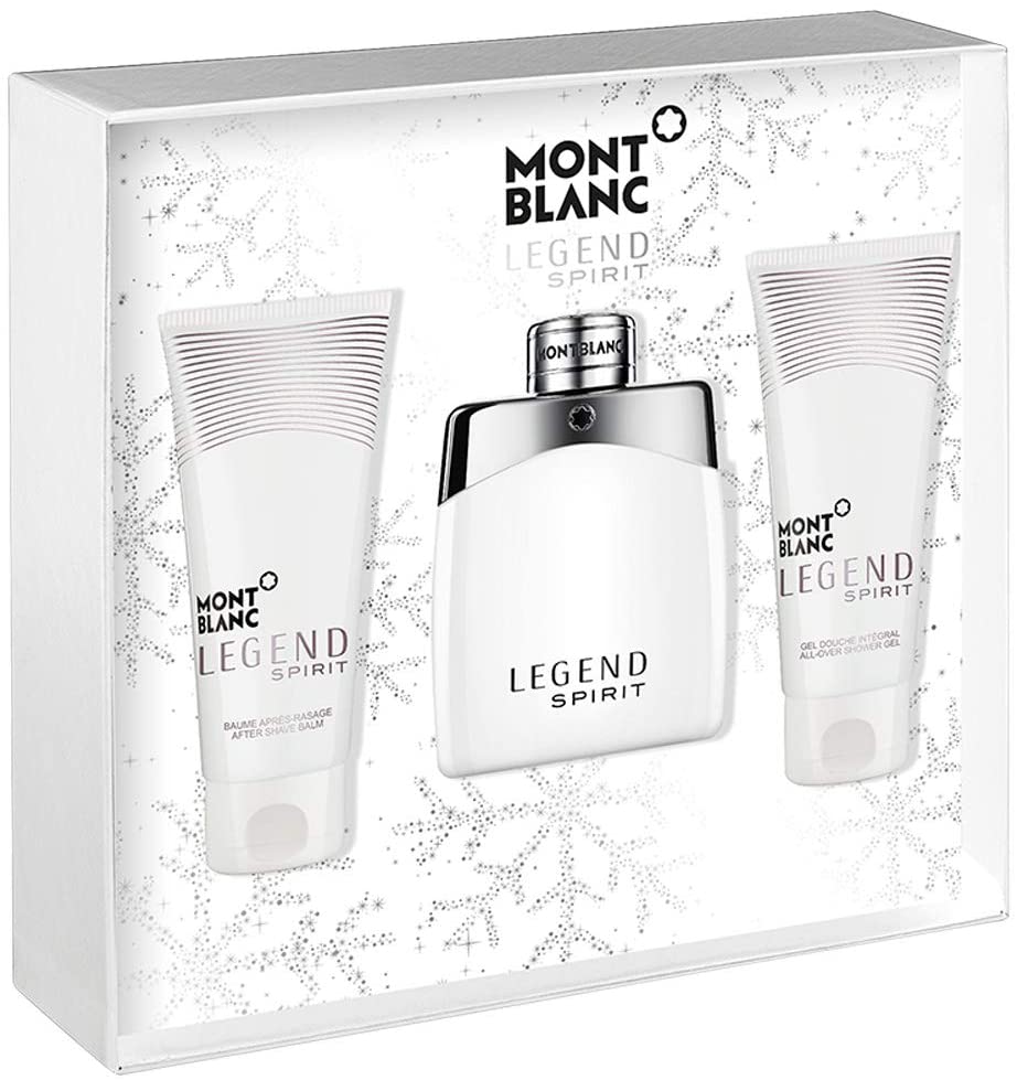 Set Mont Blanc Legend Spirit For Men 3pc. Edt 3.3oz Spray