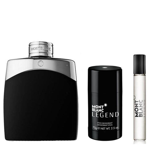 Set Mont Blanc Legend For Men 3pc. Edt 3.3oz Spray