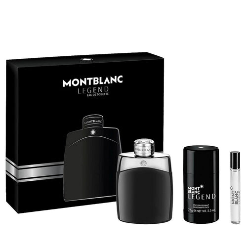 Set Mont Blanc Legend For Men 3pc. Edt 3.3oz Spray