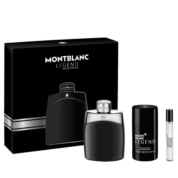 Set Mont Blanc Legend For Men 3pc. Edt 3.3oz Spray