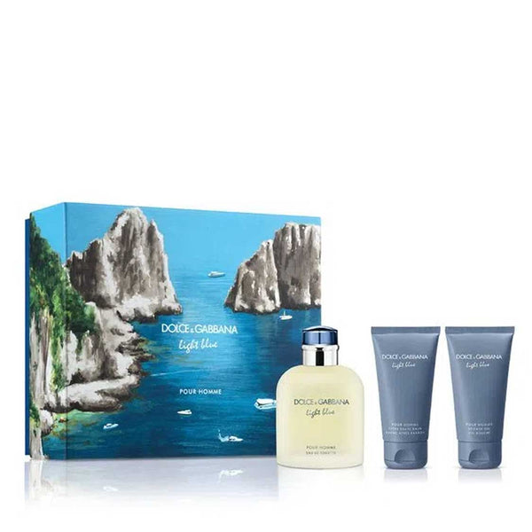 Set D&G Light Blue Pour Homme 3pc. Edt 4.2oz Spray