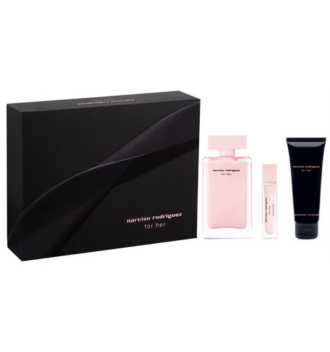 Set Narciso Rodriguez For Her 3pc Edp 3.3oz Spray