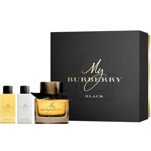 Set My Burberry Black W 3pc Edp 3.0oz + Bathing Gel 2.5oz + Body Lotion 2.5oz