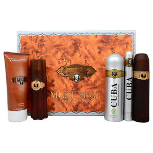 Set Cuba Must Have Gold 5pc Edt 3.3oz Spray