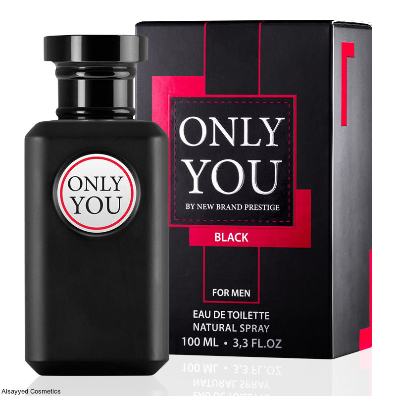 New Brand Only You Black For Men Edt 3.3oz Spray