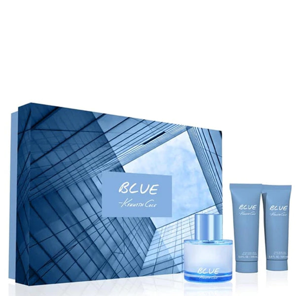Set Kenneth Cole Blue For Men 3pc. Edt 3.4oz Spray