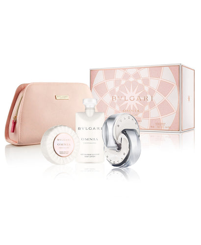 Set Bvlgari Omnia Crystalline 4pc Edt 2.2 oz Spray