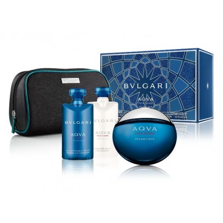 Set Bvlgari Aqva Atlantiqve Pour Homme 4 pc