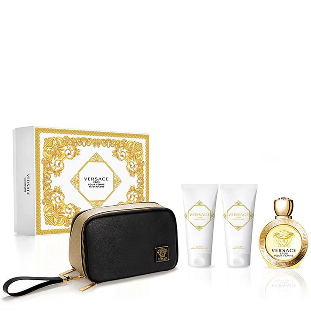 Set Versace Eros Pour Femme 4pc. Edt 3.4oz Spray