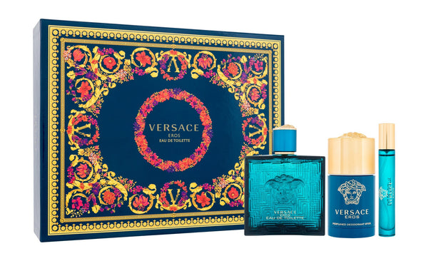 Set Versace Eros For Men 3pc. Edt 3.4oz Spray